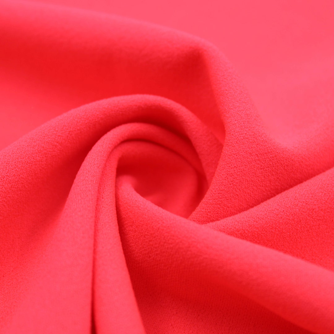  Scuba Crepe Techno Knit Fabric (Orange NEON) : Everything Else