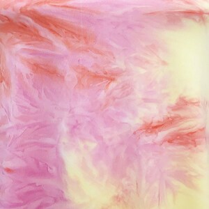 Coral Pink Yellow Hand Tie Dye Pattern Poly Power Max Fabric by the Yard Style PT-2489-764
