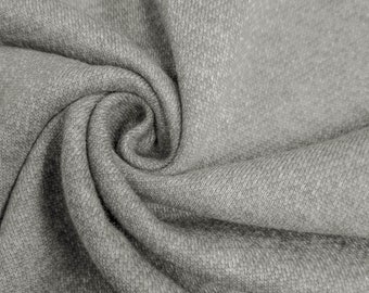 Heather Gray French Terry Brushed Fleece Fabric by the yard - 1 Yard Style 732