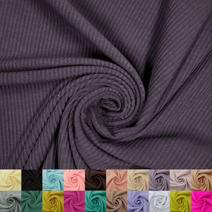 Soft 4x2 Rib Knit Fabric by the Yard – Solid Color | Stretchy, Textured Knit for Tops, Dresses, Loungewear – Style 774