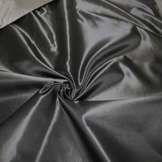Black Chrome Reversible Satin Fabric Style 5301-BLACKCRHOME | Etsy