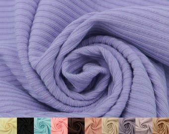 Soft 4x2 Rib Knit Fabric by the Yard – Solid Color | Stretchy, Textured Knit for Tops, Dresses, Loungewear – Style 774