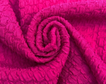 Magenta Bubble Textured Fabric by the Yard - Style 833