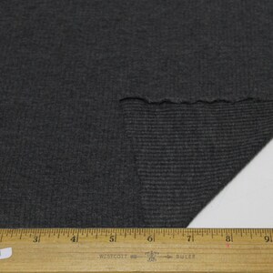 Charcoal 2 Tone Thermal Rib Knit Fabric Clothing's DIY - Etsy