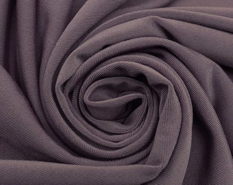 Eggplant Solid Venezia Polyester Spandex Stretch Fabric - 1 Yard Style 800