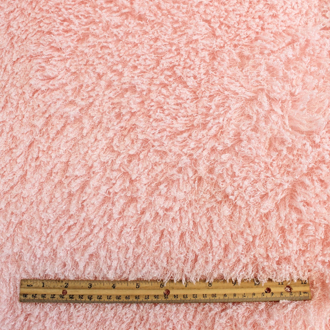 Pink Fluffly Flokati Fur Faux Fur Fabric by the Yard for Etsy