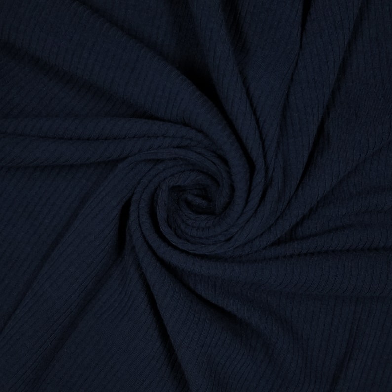 Navy Solid 4x2 Rib Knit Fabric by the Yard Style 774 - Etsy