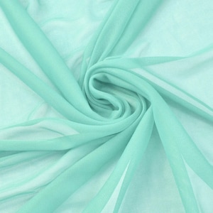 Seafoam Light Chiffon Matt Jersey-Stoff, drapiertes Polyester, 58/60 "breit Style 452