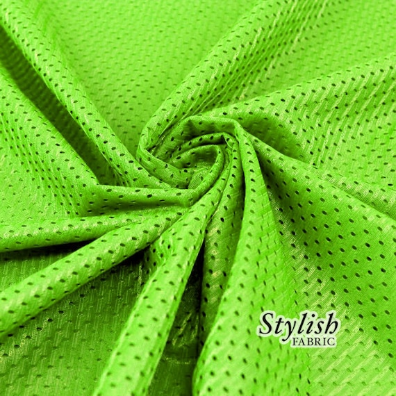 1 Yard Hot Pink Football Mesh Knit Fabric by The Yard