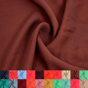 58&quot; Wide Hi Multi Chiffon Washed Fabric by the Yard- 85GSM- Light Weight– Non-Stretched Fabric, Anti-Wrinkle, Breathable. Style #500