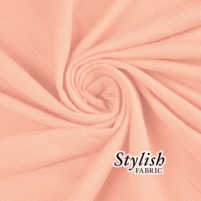Blush Cotton Lycra Jersey Knit Fabric Combed 7oz by the Yard Etsy