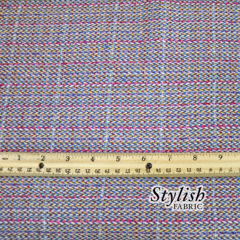 Multicolor Purple Boucle Fabric Boucle Fabric by the yard Etsy