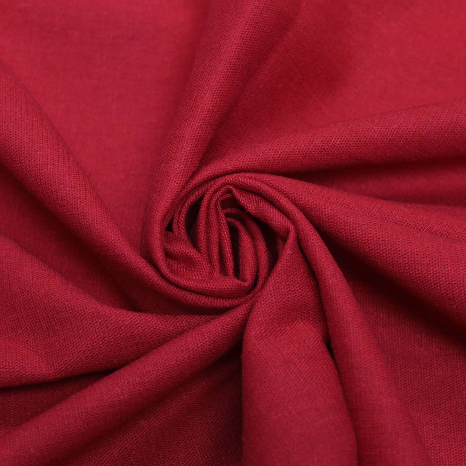Tela de lino Rayon Stretch de 52'' rojo cortada a Etsy