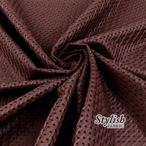 Kastanienbraun, Football Maschenstoff, Football Stoff, Fussball Stoff, Basketball Jersey Stoff - 1 Yard Style 2005