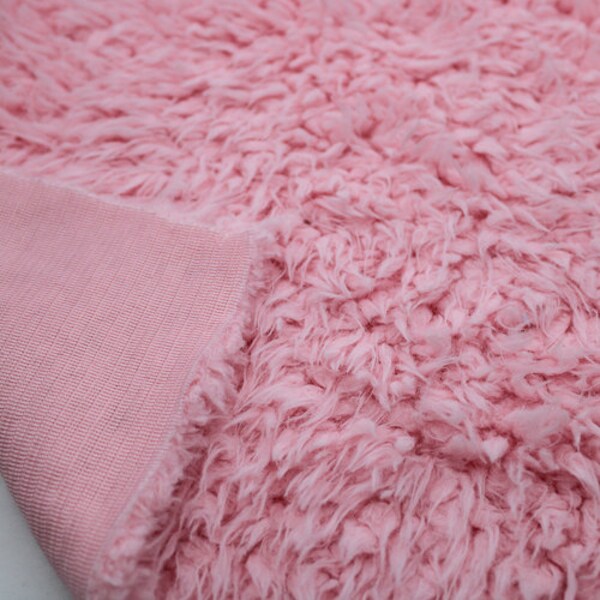 Pink Faux Fur Fabric by the Yard - Etsy