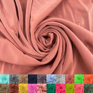 60&quot; Wide Venezia Poly Spandex Fabric - (200 GSM), Medium Weight, 2-Way Stretch, Anti-Wrinkle, Breathable - Brown Autumn #800