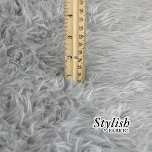 Heather Grey Pile Luxury Shag Faux Fur Fabric by the Yard for - Etsy