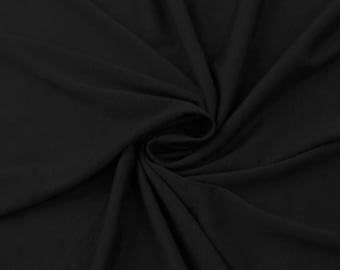 60 po. Tissu en jersey de polyester, rayonne et élasthanne par mètre - 155 g/m², léger, antirides, respirant - extensible dans les 2 sens. Style # 400