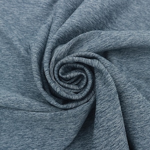 Navy Chambray B Poly Spandex Power Max Fabric by the Yard - Style 764