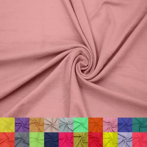 60" Wide Rayon Spandex Jersey Knit Fabric by the Yard, 4-Way Stretch 200GSM -Breathable, Apparel, Decoration & Crafts. Dusty Pink  #406