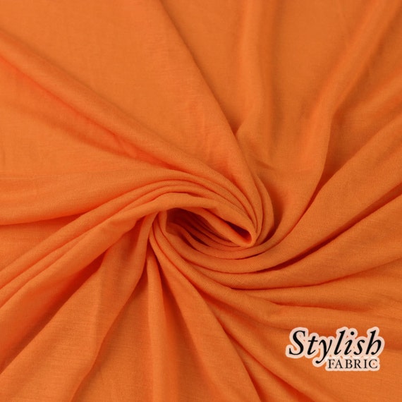 ORANGE Rayon Jersey Knit Fabric Orange Tissue Knit Fabric by Etsy