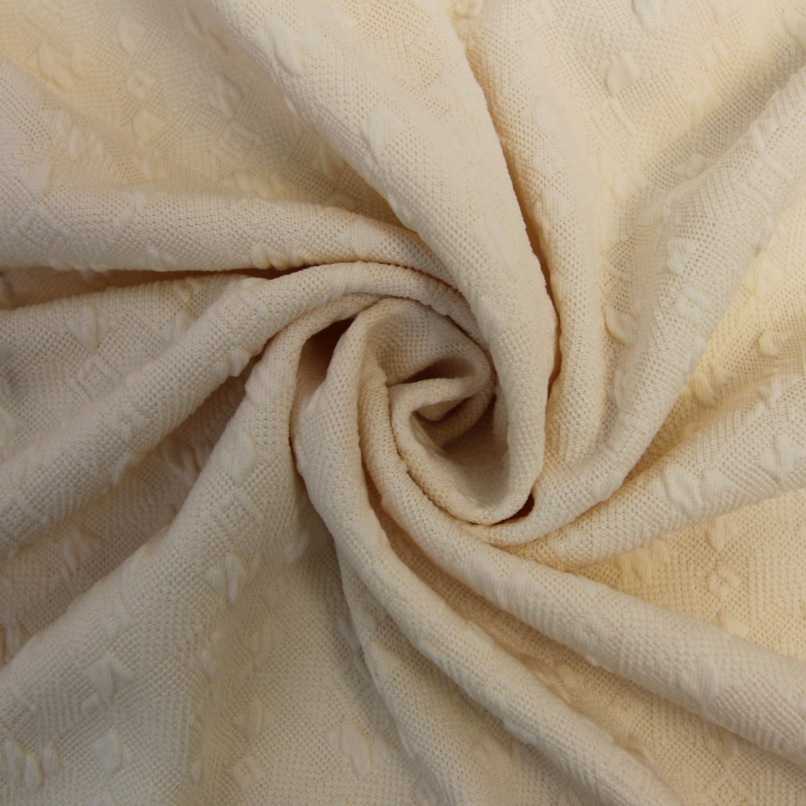 Natural Jacquard Knit Stretch Fabric Bejeweled Pattern Style Etsy