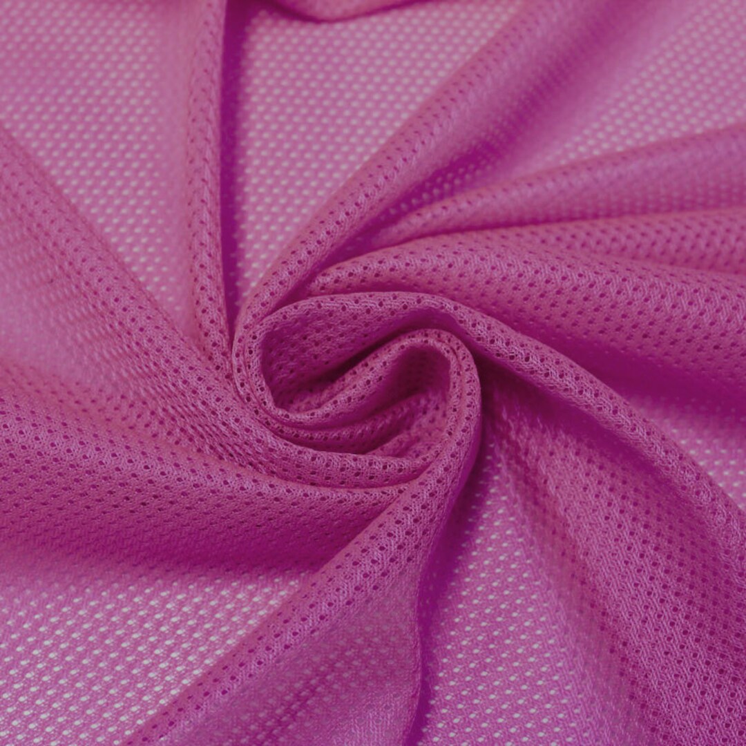Fucsia Micro Mesh Knit Fabric cortado a medida, Football Fabric, Soccer