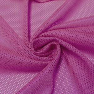 Fuchsia Micro Mesh Knit Fabric by the Yard, Football Fabric, Soccer Fabric, Basketball Jersey Fabric - 1 Yard Style 2004
