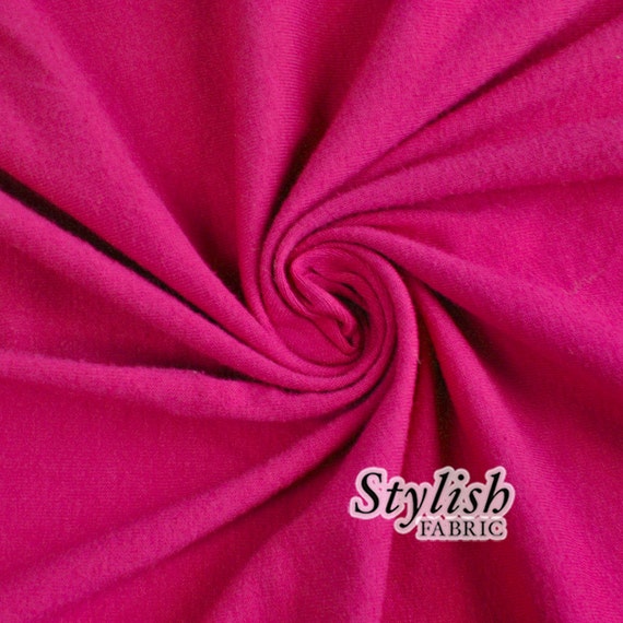 Hot Pink Cotton Spandex Jersey Knit Fabric Combed 7oz by the Yard