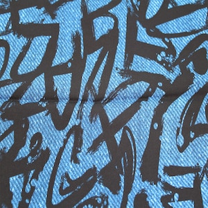 55&quot; Wide Printed 100% Rayon Challis Fabric by The Yard-155 GSM, Lightweight, Non-Stretched-Apparel & Home Decor. Royal Dark Navy- P-2975-698