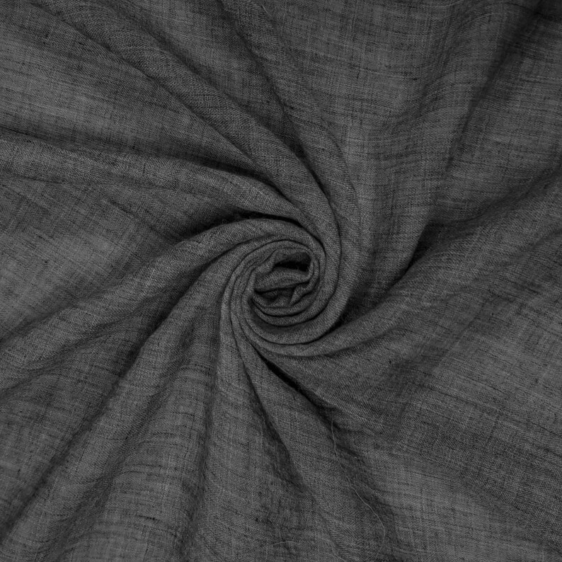 Black Chambray Italian Gauze Fabric by the Yard by the Yard Etsy