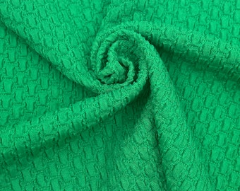 Kelly Green Bubble Textured Fabric by the Yard - Style 833