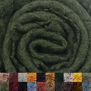59&quot; Wide Rayon Spandex Waffle Open Knit Fabric by The Yard-210GSM. Breathable, for Sewing, Apparel, and DIY Projects, Green Forest #659