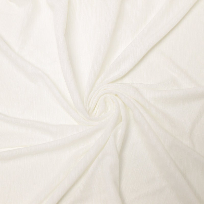 Off White Slub Rayon Jersey Knit Fabric Off White Modal Knit | Etsy