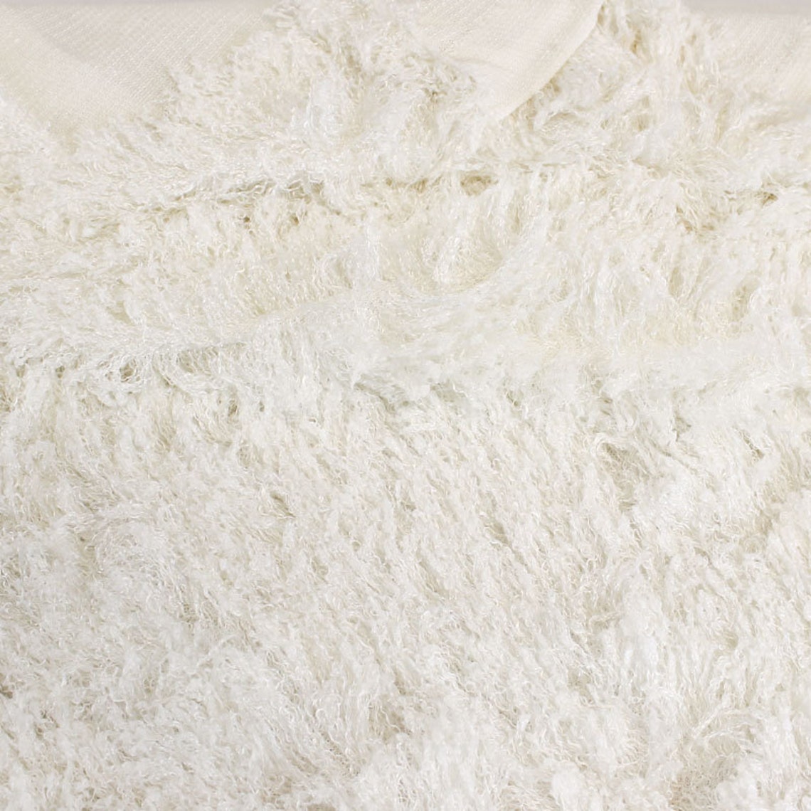 White Fluffly Flokati Fur Faux Fur Fabric by the Yard for - Etsy