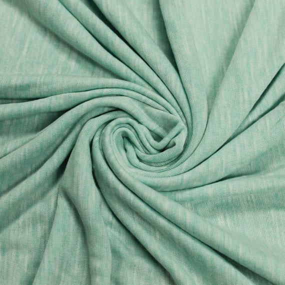 Green Mint Light Slub Printed Sandwash Rayon Fabric by the - Etsy