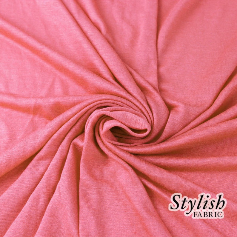 PINK Mamly Rayon Jersey Knit Fabric Pink Tissue Knit Fabric by Etsy
