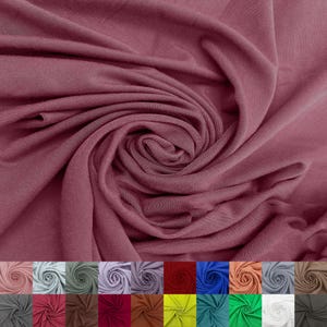 Tessuto in maglia jersey spandex rayon modale largo 60&quot; tagliato su misura (225 GSM) - Peso medio, elasticizzato in 4 direzioni, traspirante - Malva scuro n. 765