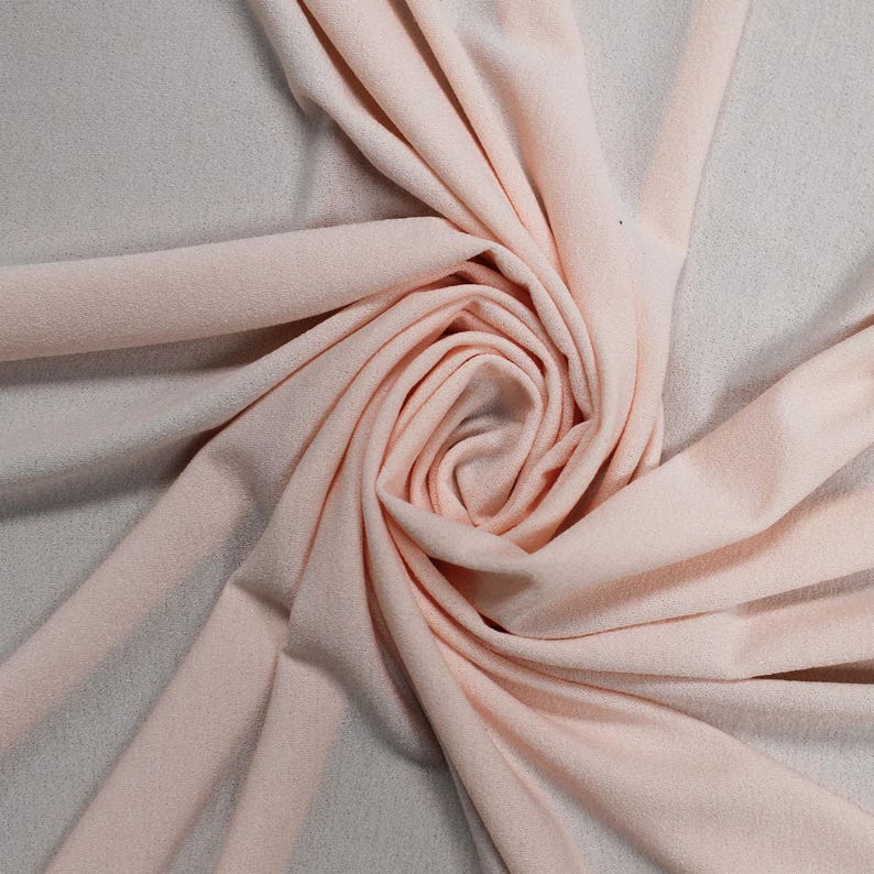 Blush M 59 Doris Stretchy Crepe Knit Fabric by the Yard Etsy