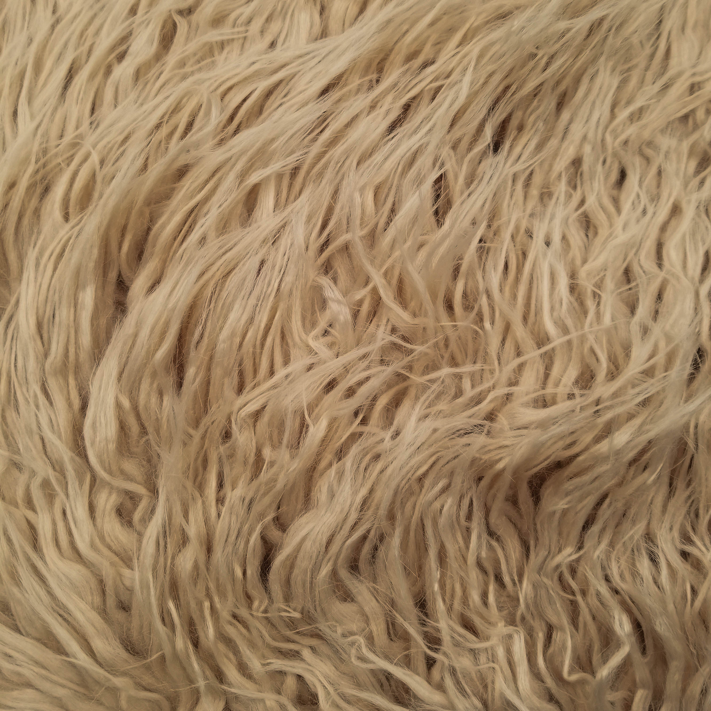 The Yard - Tela de piel sintética de pelo largo de oveja mongol, 64  pulgadas de ancho, vendido por The Yard (marfil)