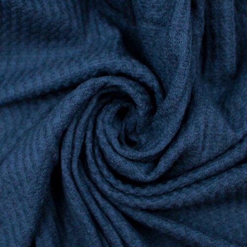 Denim Steel Waffle Rayon Spandex Open Knit Fabric by the Yard - Etsy