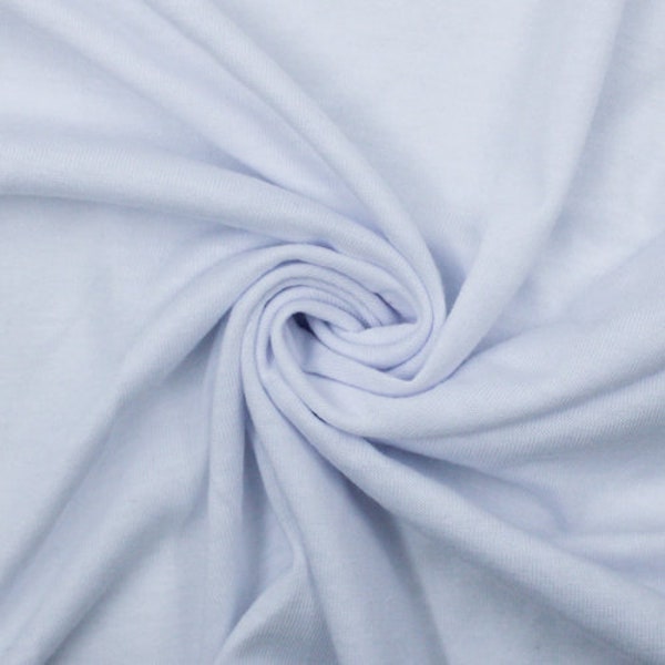 White Poly Cotton Rayon Spandex Fabric by the Yard - Style 785