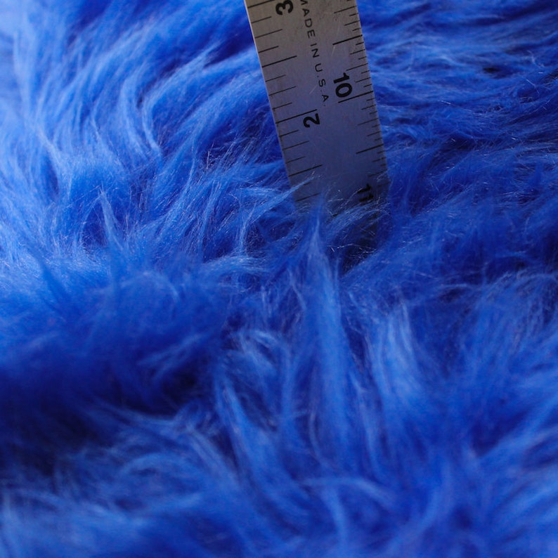 Royal Blue 60 Wide Shag Fur Fabric by the yard Soft | Etsy