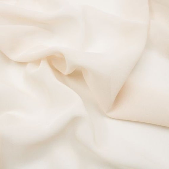 Off White Solid Hi-Multi Chiffon Fabric