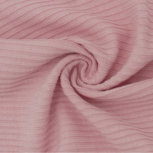 Blush Poly Rayon Spandex 4x2 Rib Knit Fabric by the Yard- Style 753