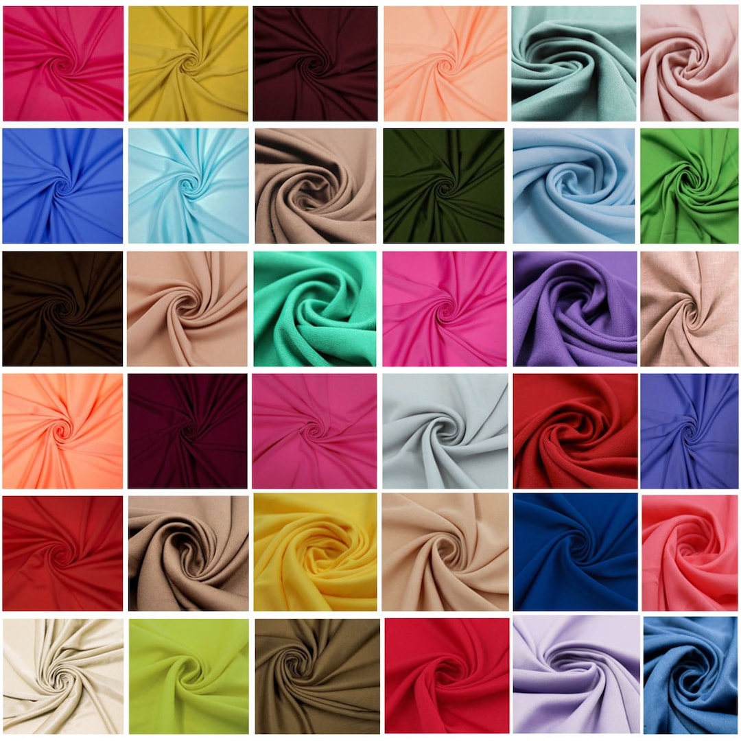 Stylish Fabric Solid Colors French Terry Spandex Fabric by the Yard