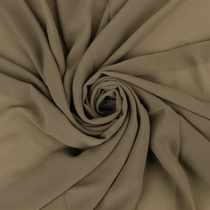 Toffee Wool Dobby Chiffon Fabric By the Yard Style 502 image 1