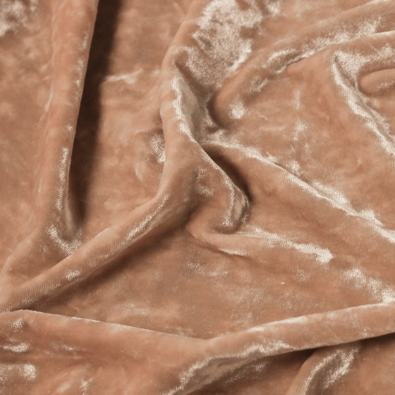 Dusty Pink Deep Crushed Stretch Velvet 60'' Poly 5 Etsy