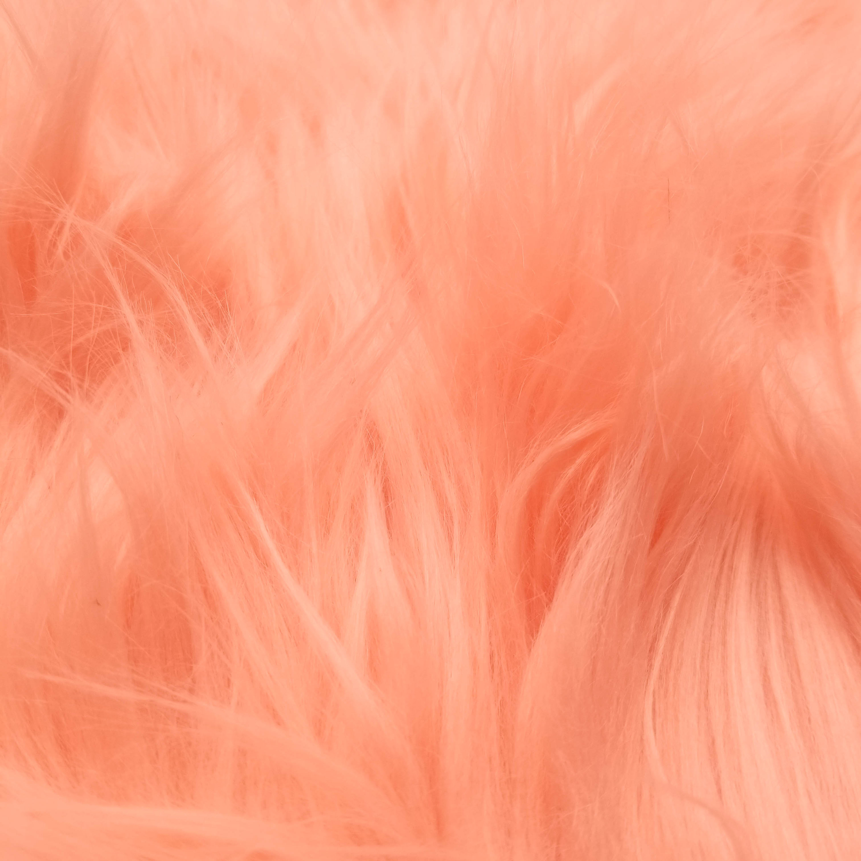 Peach Faux Fur Fabric Long Pile Mongolian Style 5000 - Etsy