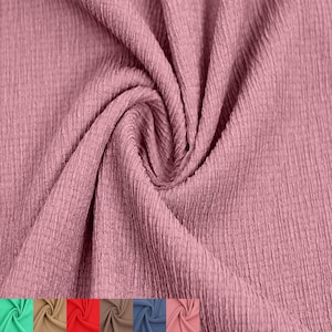59&quot; Poly Spandex Crepe Fabric by the Yard (120GSM)- Anti-wrinkle & Breathable. Mauve Dark #805